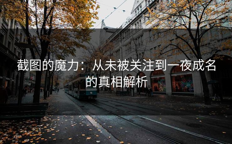 截图的魔力:从未被关注到一夜成名的真相解析